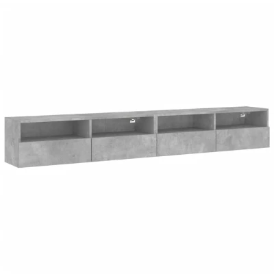Image of vidaXL TV Wall Cabinets 2 pcs Concrete Grey 100x30x30 cm Engineered Wood