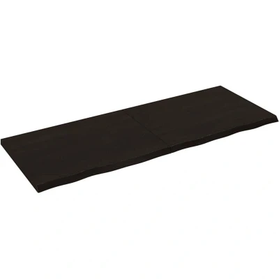 Image of vidaXL Wall Shelf Dark Brown 160x60x(2 4) cm Treated Solid Wood Oak