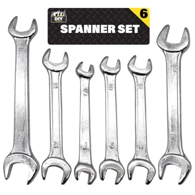 Image of 4pcs Double Ended Metric Spanner Set 6 13mm Including 6mm, 7mm, 8mm, 9mm 10mm, 11mm, 12mm, Spanners Sets,