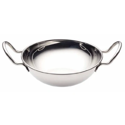 Image of KitchenCraft World of Flavours Balti Style Rice Bowl, Stainless Steel, 15 cm