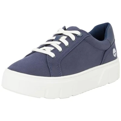 Image of Timberland Women&#039;s Laurel Court Canvas Sneaker, Navy, 5 UK