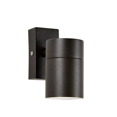 Image of Wall Light GU10 Up or Down Black Forum Leto IP65