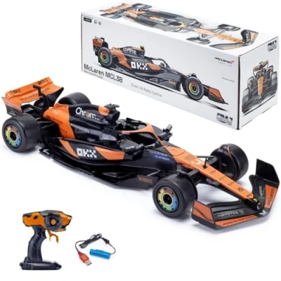 Image of McLaren F1 Remote Control RC Car MCL36 (Scale 1:14) 2.4GHz Officially Licensed Racing Toy Model Drivers Lando Norris + Oscar Piastri Formula 1 Drive To Survive