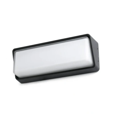 Image of Half LED Outdoor Wall Light White, Dark Grey IP65