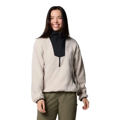 Image of Columbia Women&#039;s Sequoia Grove 1/2 Zip Fleece, Fleece Pull Over, Dark Stone/Black, X Small