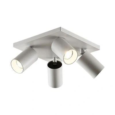 Image of Arcchio spotlight Brinja, white, angular, Ø 6 cm, 4 bulb, GU10