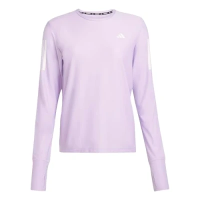 Image of adidas Women&#039;s Own The Run Long Cuff Sleeve Tee, Powder Plum, M