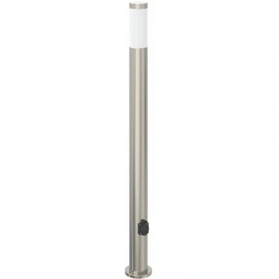 Image of vidaXL Bollard Light with Outlet 110 cm Stainless Steel IP44