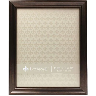 Image of Lawrence Frames 535580 Bronze 8x10 Classic Detailed Oil Rubbed Picture Frame