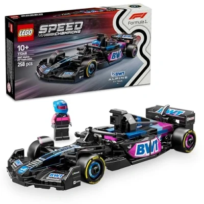 Image of LEGO Speed Champions BWT Alpine F1 Team A524 Race Car Toy with a Collectible Formula 1 Driver Minifigure Model Kits for 10+ Year Old Boys &amp; Girls or Adult Motorsport Fans 77248
