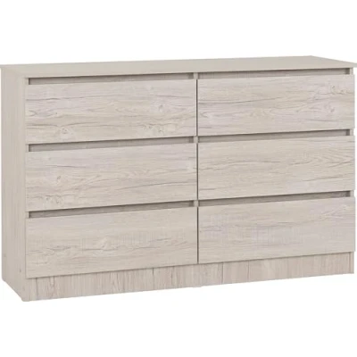 Image of Seconique Malvern 6 Drawer Chest in Urban Snow