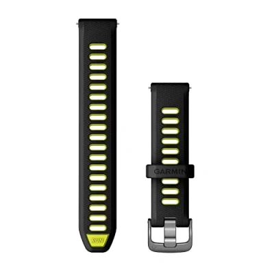 Image of Garmin Original Strap, 18mm, Quick Release Silicone, Black &amp; Amp Yellow (Forerunner 265S style), 18mm