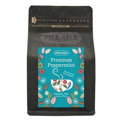 Image of PRAANA TEA Premium Pure Peppermint Herbal Tea, 100 g