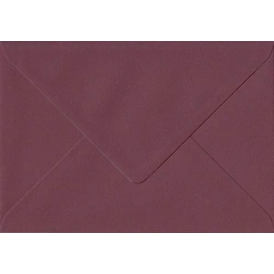 Image of Pack of 50 Dark Burgundy Red 151mm x 216mm Gummed 120gsm A5 Coloured Envelopes