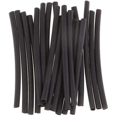 Image of N/W Heat Shrink Tube Rig Tubing Sleeve Hook Connector Rubber Carp for Fishing Tackle 20pcs (Black)