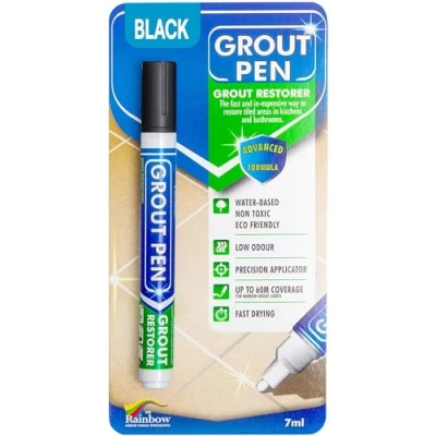 Image of grout Pen Designed for restoring tile in bathrooms &amp; kitchens (Black)