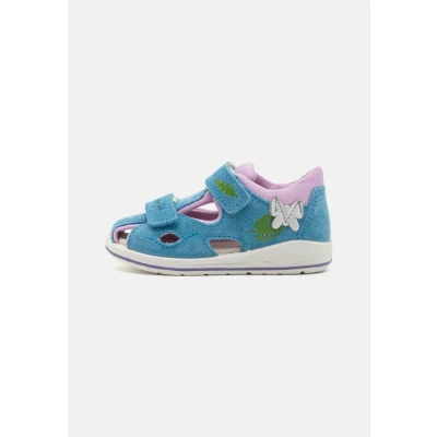 Image of Superfit Boomerang Sandals for kids, Size: 5.5K, Hellblau/lila Leather and textile