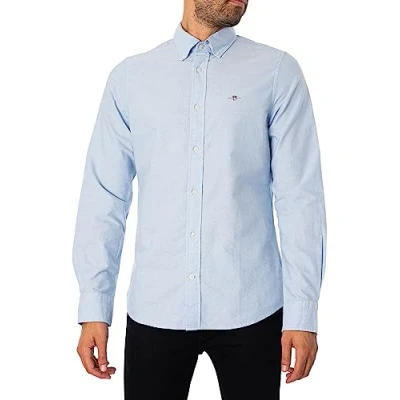 Image of GANT SLIM Oxford Shirt Shirt, Men&#039;s, Size: Small, Light blue