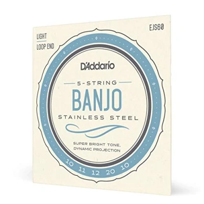 Image of D&#039;Addario EJS60 Stainless Steel 9 20 Light 5 String Banjo Strings