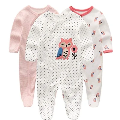 Image of Chamie Baby Clothes Newborn Sleepsuit Footed Cotton Grow for Boys and Girls,9 12 Months