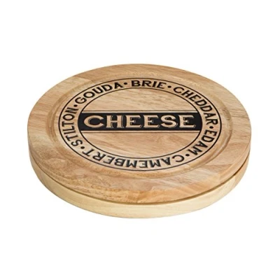 Image of Premier Housewares 1104289 Cheese Storage Board and Knife Set 5 Piece Natural 24 x 4 cm