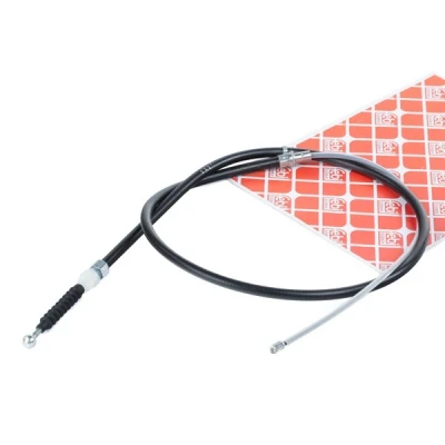Image of 6C0609721, 6R0609721C Brake Cable FEBI BILSTEIN 36349 Rear 1644mm VOLKSWAGEN: Polo V Hatchback, SEAT: Ibiza 4, 4 Sportcoupe, AUDI: A1 Hatchback