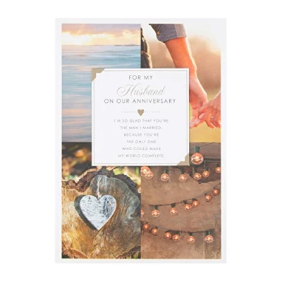 Image of Hallmark 25489559 Medium &quot;Lucky&quot; Husband Anniversary Card