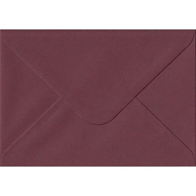 Image of Dark Burgundy Red 114mm x 162mm 120gsm Gummed C6/A6 Sized Envelope (Pack of 25)