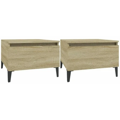 Image of vidaXL Side Tables 2 pcs Sonoma Oak 50x46x35 cm Engineered Wood