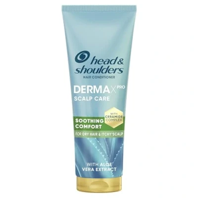 Image of Head &amp; Shoulders DermaXPro Soothing Comfort Lightweight Conditioner 350 ml with Aloe Vera Extract and Ceramide Complex. Moisturises Hair SoothesDry ItchyScalp while Maintaining Dandruff Protection