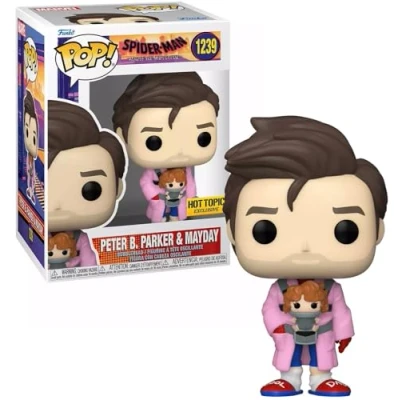 Image of Funko Marvel Spider Man Bath Peter Parker and MayDay Figure pop!Marvel (hot Topic Exclusive Model)