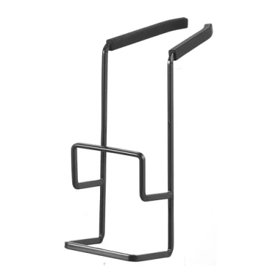 Image of YAMAZAKI Home Faucet Hanging Kitchen Organizer Sink Rack Basket Steel Sponge Holder, Black, One Size