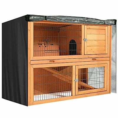 Image of BUNNY BUSINESS Universal Double Hutch Cover, Moisture Resistant Rabbit Cover 420D,BROWN
