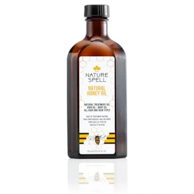 Image of Nature Spell Honey Oil for Hair &amp; Skin 150 ml Retains Moisture Skincare to Target Pores Made in the UK