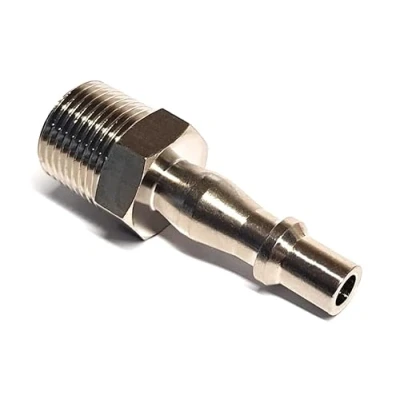 Image of Male Pneumatic Coupling Adaptor 3/8&quot; BSPT Thread PCL Airflow Air Line Hose Fitting ACA6909 Type