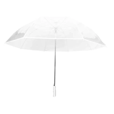 Image of SMATI Large Transparent Golf umbrella Solid; Diameter= 124cm; Automatic opening; Men/Women Umbrella; For 2 people; White border colour ; Weddings