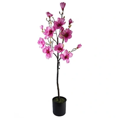 Image of Leaf Design UK Realistic Artificial Blossom Tree, 140cm Pink Magnolia