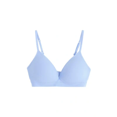 Image of Lindex Seamless SOFT Triangle bra, Women&#039;s, Size: 32B, Light dusty blue