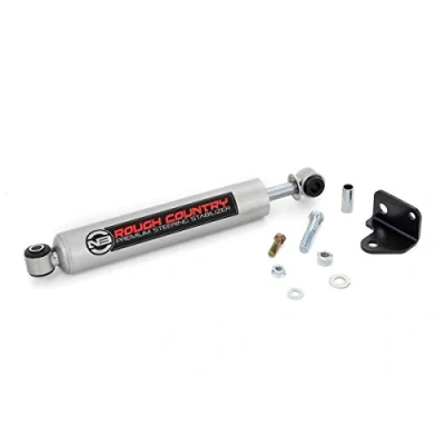 Image of Rough Country N3 Steering Stabilizer for 2007 2018 Jeep Wrangler JK 8730630
