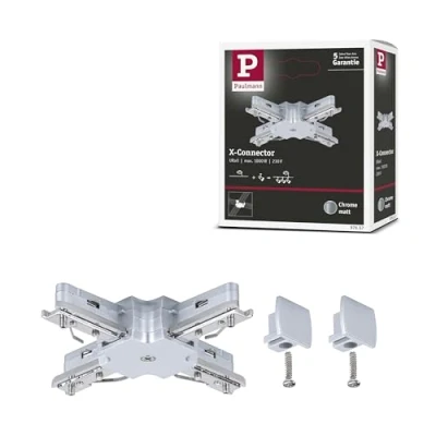 Image of Paulmann 97657 URail X connector 104x104mm max. 1.000W Chrom matt rail system