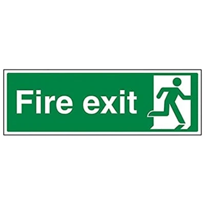 Image of V Safety Eco Friendly Fire Exit Final Man Right 600 X 200mm