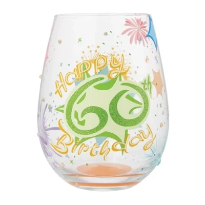 Image of Lolita Happy 60th Birthday Stemlss Wg Drinking Glasses