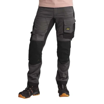Image of Snickers AllroundWork Stretch Trousers Steel Grey/Black 48