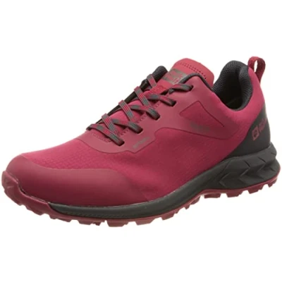 Image of Jack Wolfskin Women&#039;s Woodland Shell Texapore Low W Walking Shoe, Cranberry, 5 UK