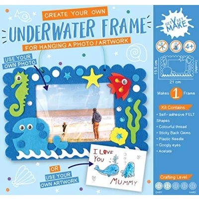 Image of Express Yourself MIP Get Set Make Create Your Own Felt Underwater Picture Frame Kids Craft Kit for GSET024
