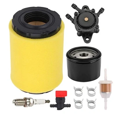 Image of Hippotech MIU14395 Air Filter with Fuel Pump for John Deere D100 D105 D110 D130 D140 D160 D170 D125 L105 L107 LA135 Lawn Mower Tractor Briggs &amp; Stratton 796031 591334 594201
