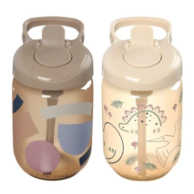 Image of Vital Baby Hydrate Sippy Straw Cup for Toddlers 12m+ 350ml 2pk, Non Spill Silicone Straw, BPA Free, EarthSmart Biodegradable, Hygiene Cover Dishwasher Safe &amp; Easy Clean