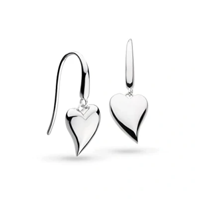 Image of Kit Heath Sterling Silver Desire Cherish Heart Drop Earrings