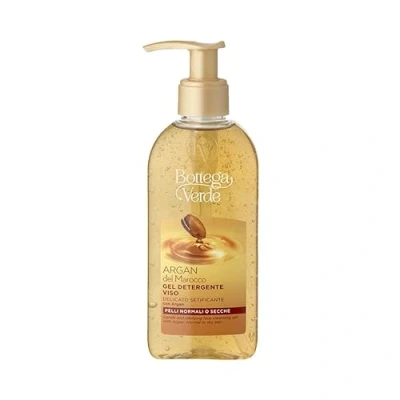 Image of Bottega Verde, Moroccan Argan Facial Cleansing Gel Gentle Silky with (200 ml) Normal to Dry Skin