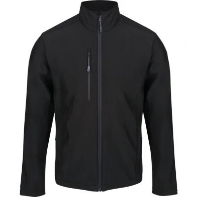 Image of Regatta Professional Men&#039;s Eco Friendly Honestly Made Recycled Softshell Jacket Black, Size: 3XL